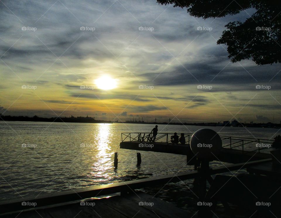 sunrisees sunset and the moon