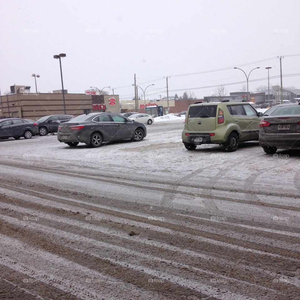 Parking coming out the mall