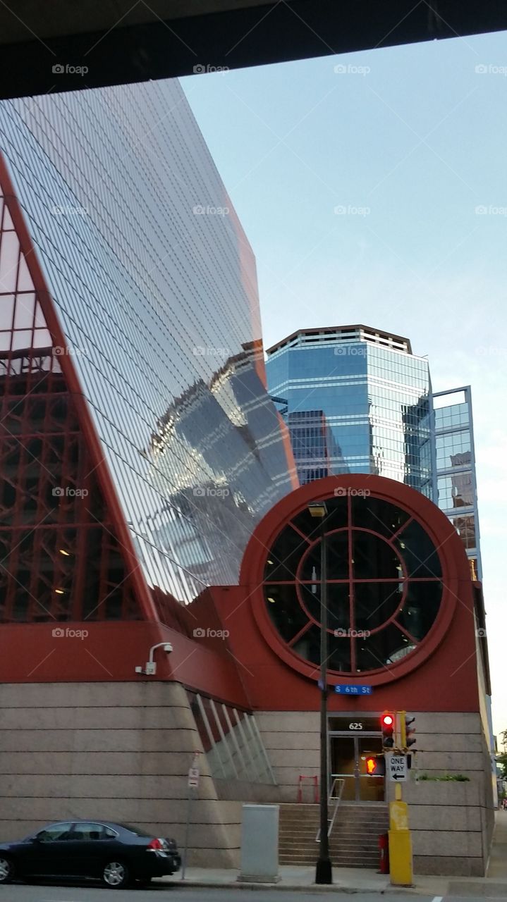 Skyscraper Fractal. The reflection of the skyscraper struck me as a half fractal. 