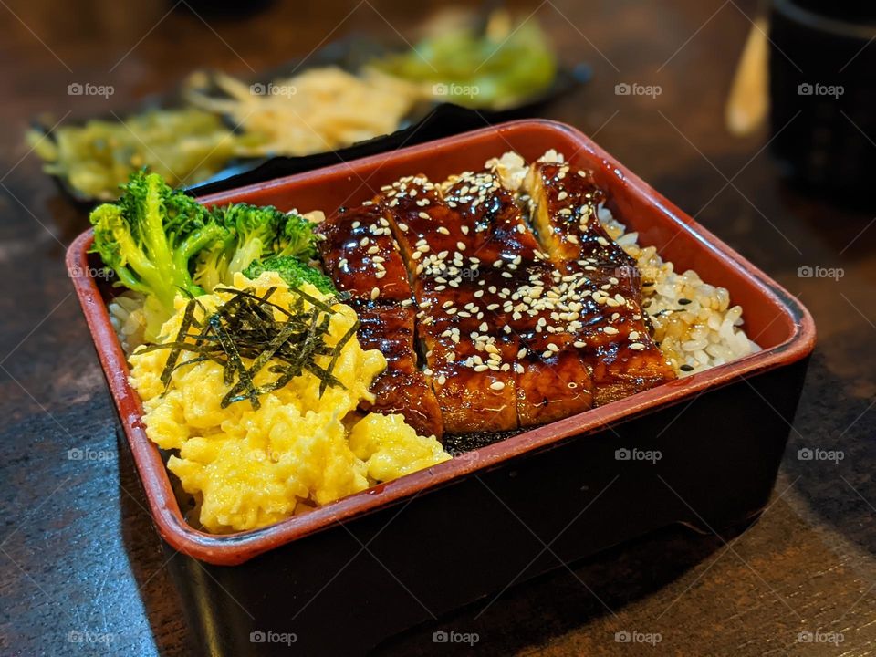 Delicious eel rice.