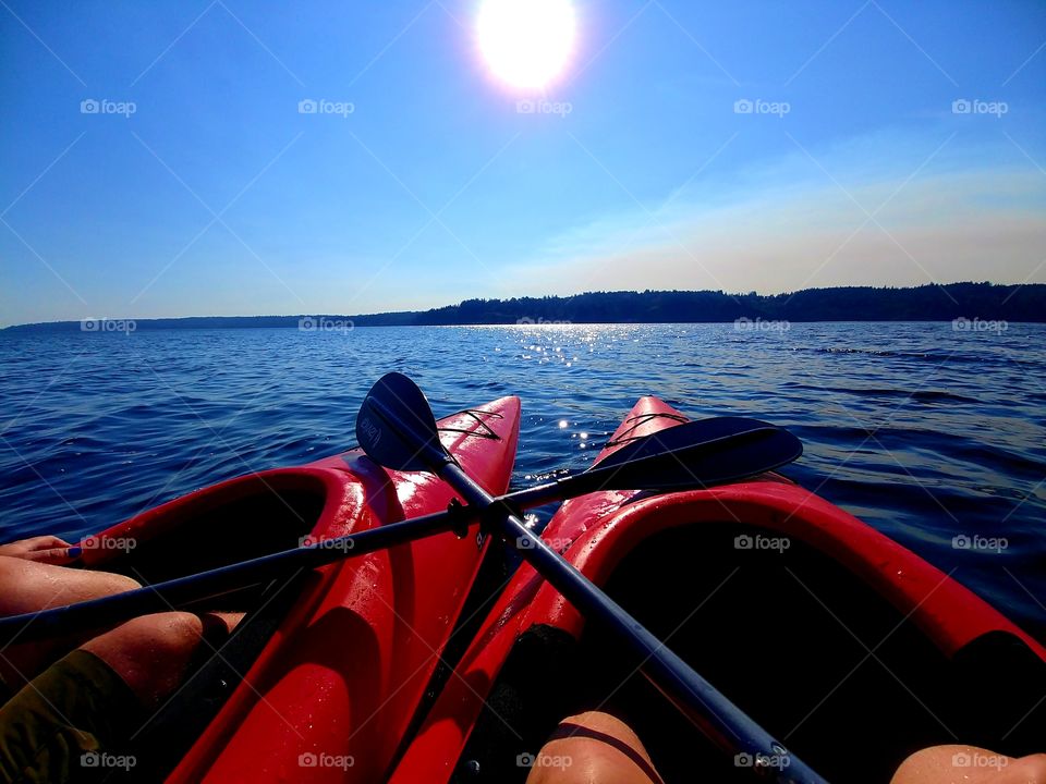 Kayaking trips make great summer date ideas, just throw a picnic in!
