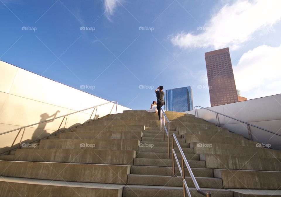 Photograph in action at Walt Disney Concert Hall in Los Angeles in California 