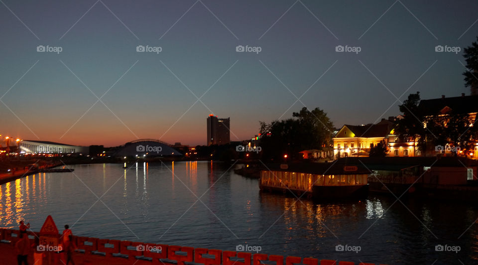 Minsk  night cityscape