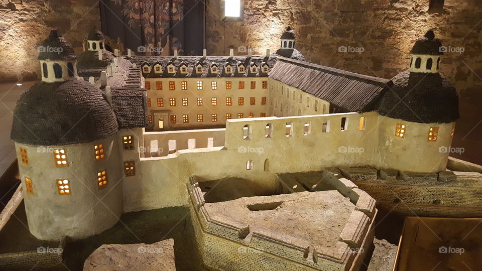 Reconstruction of the castle ruin of Borgholm