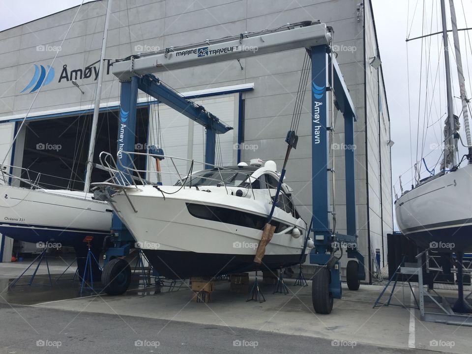 Boat in dock. 