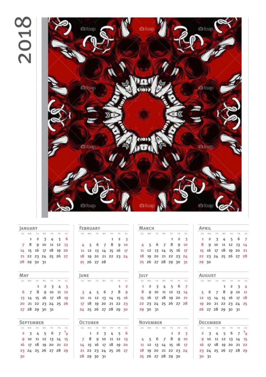 Mandala 2 Kalender 2018