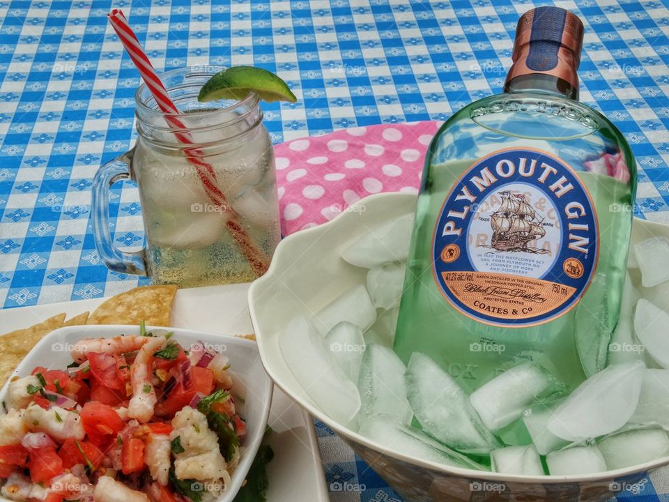 Plymouth Gin With Ceviche