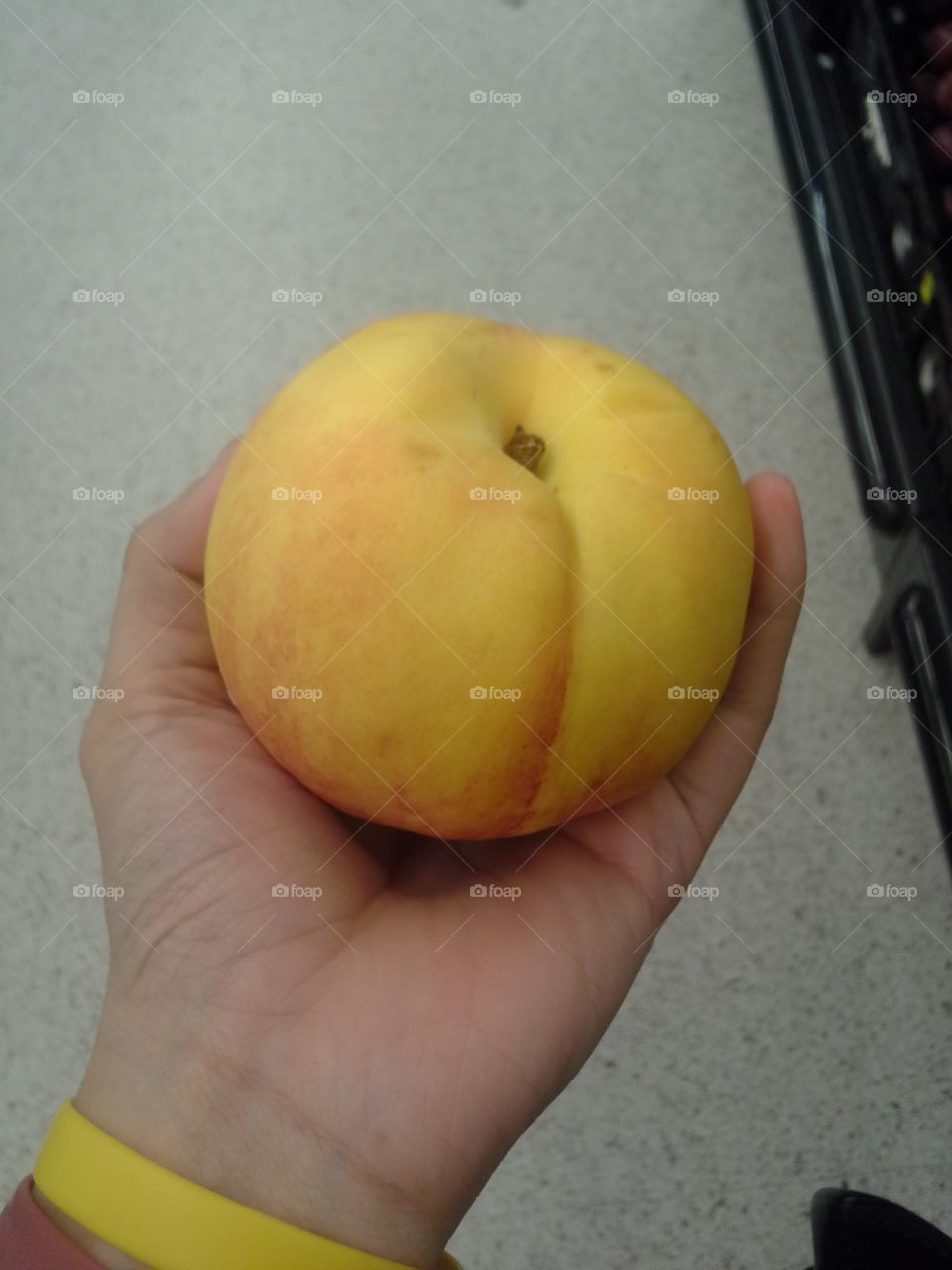 a really big peach