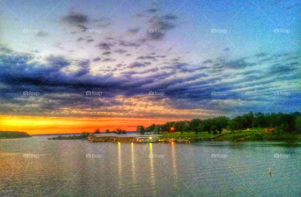 sunset lake 