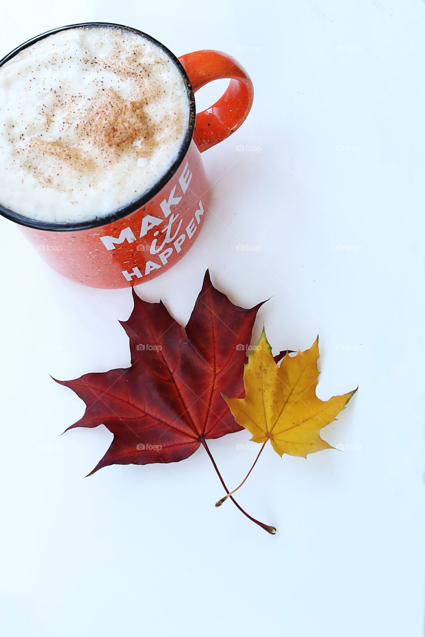 Autumn leaves and coffee. Make it happen 