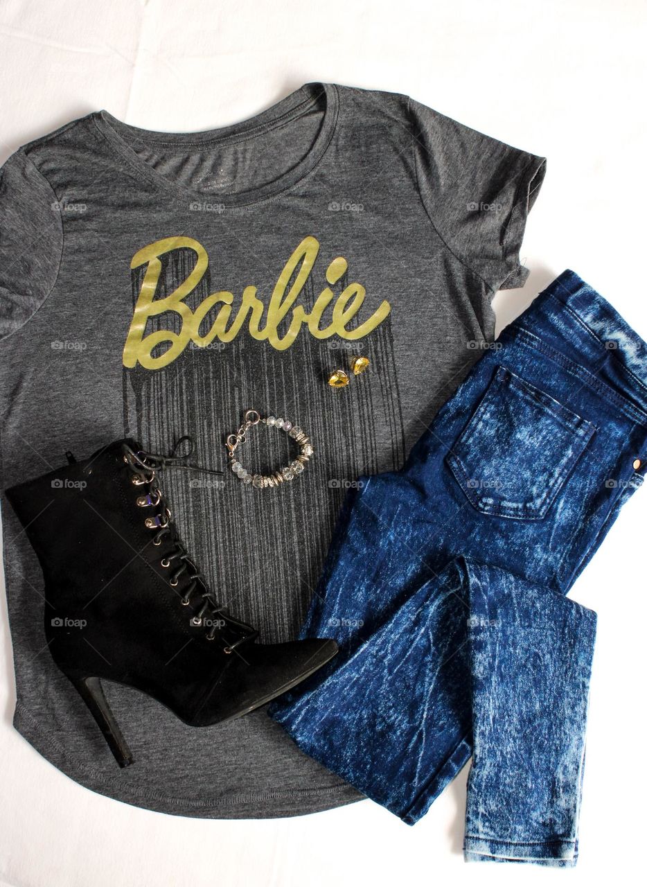 Barbie clothing flatlay