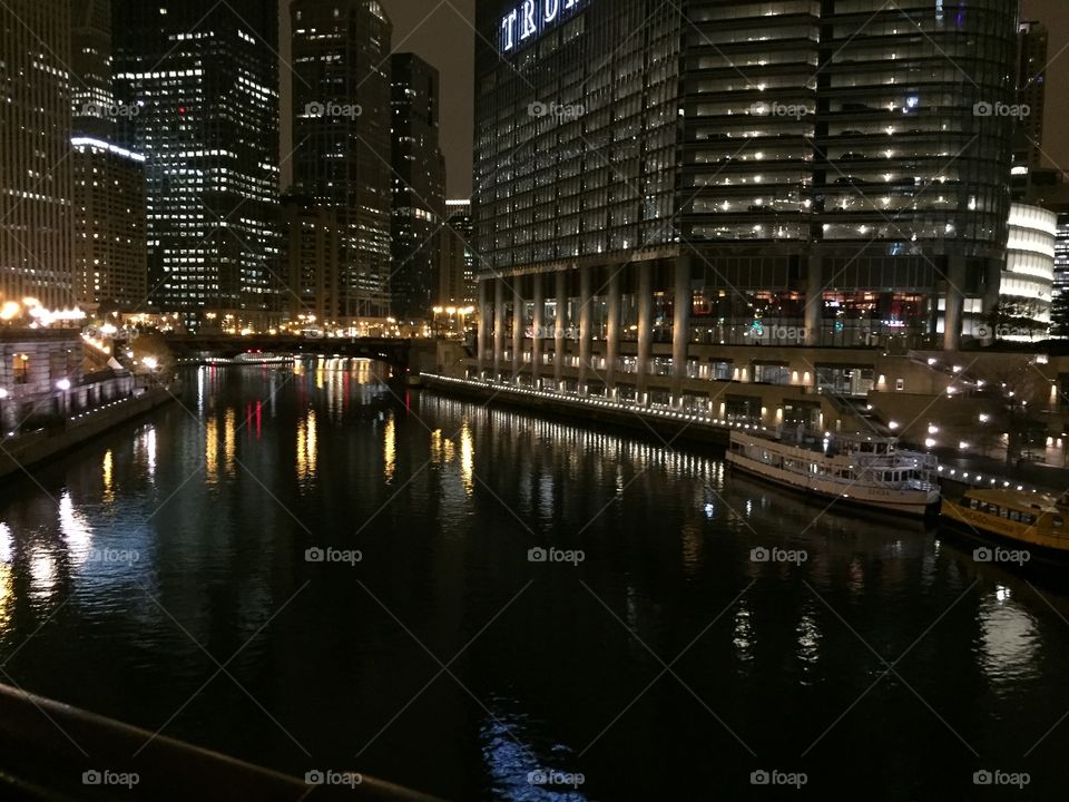Night light in Chicago