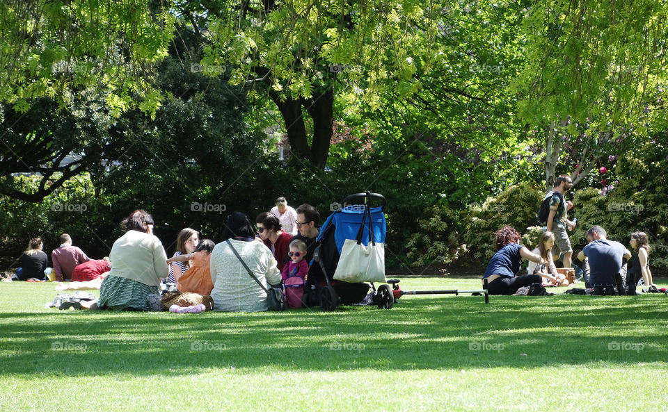 Enjoying a picnic in Edinburgh