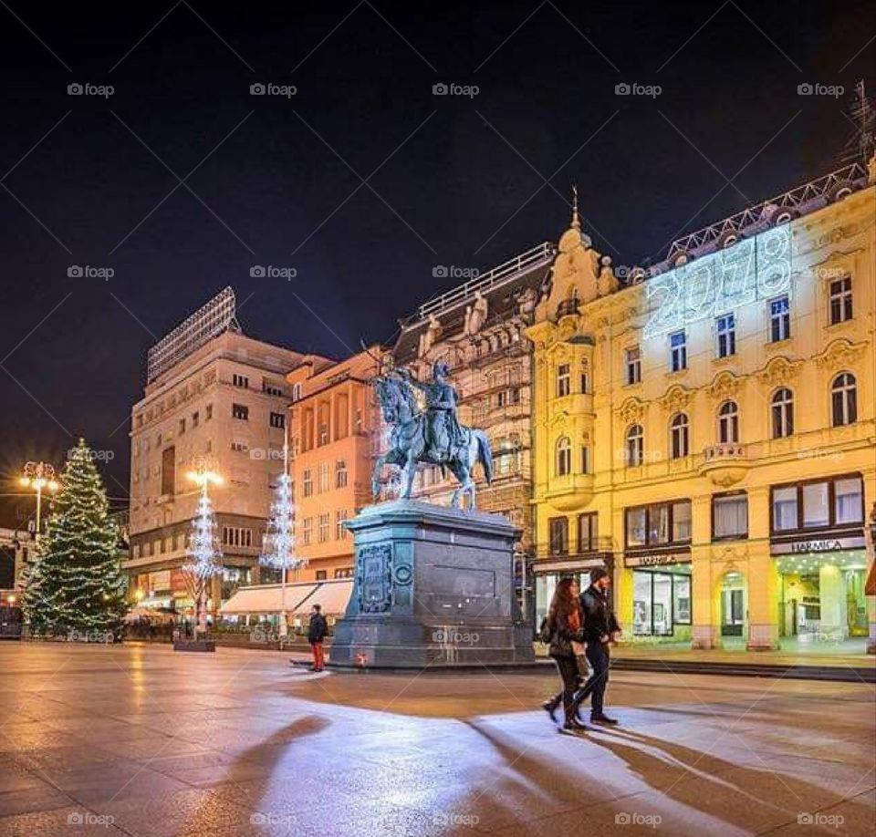 Zagreb St. Thomas's Square week of holiday