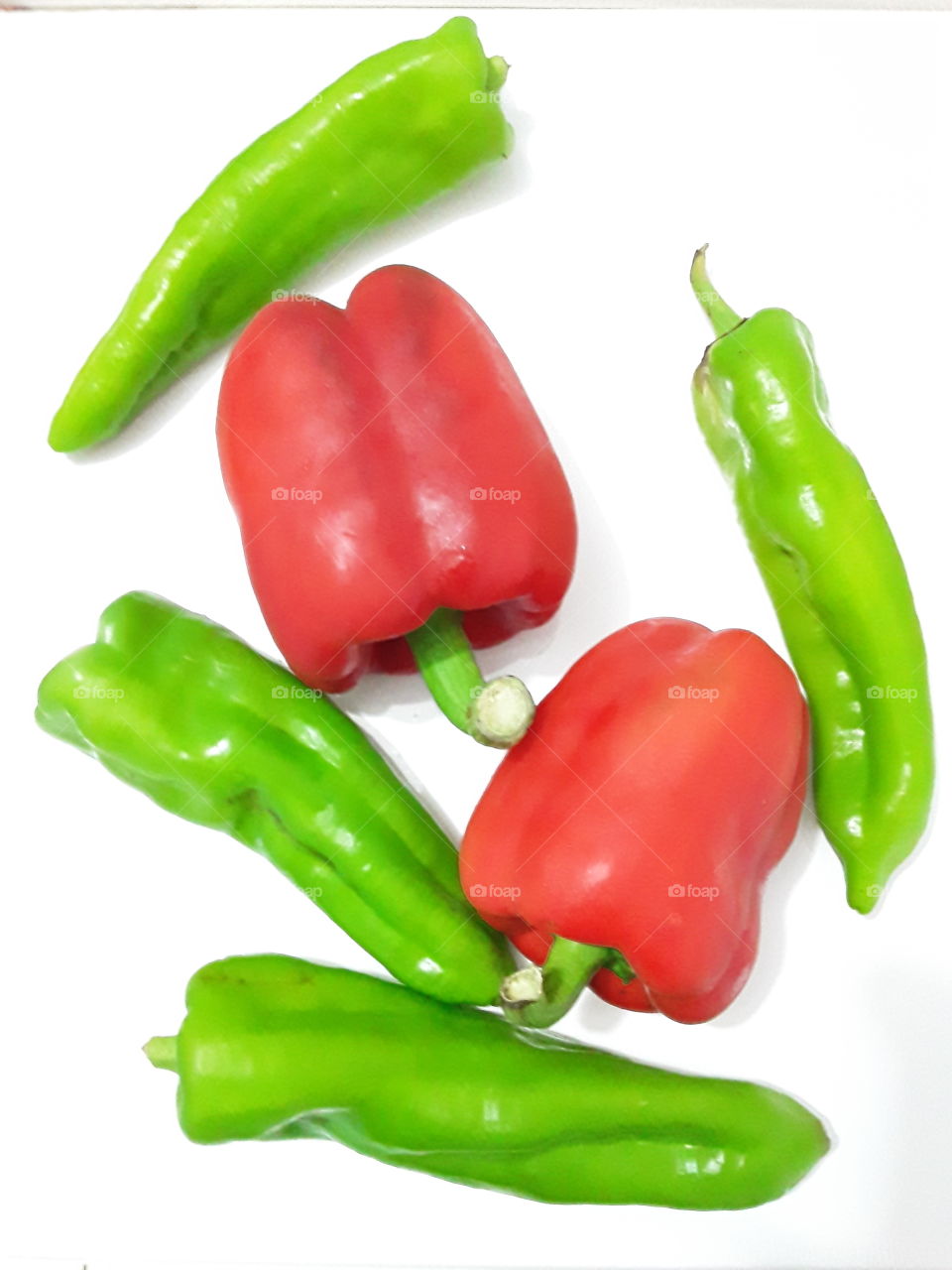 red and green peppers