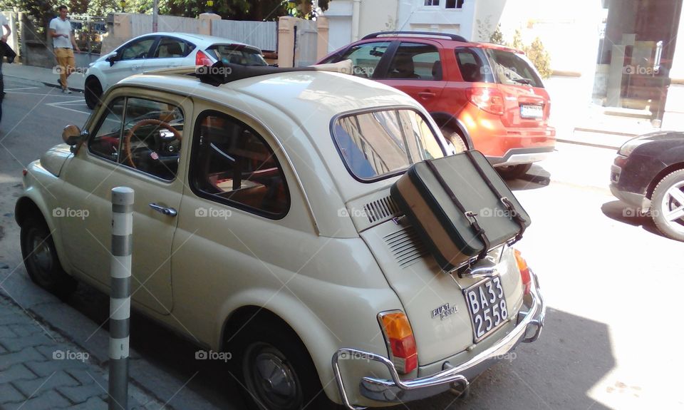 Small car with bagage