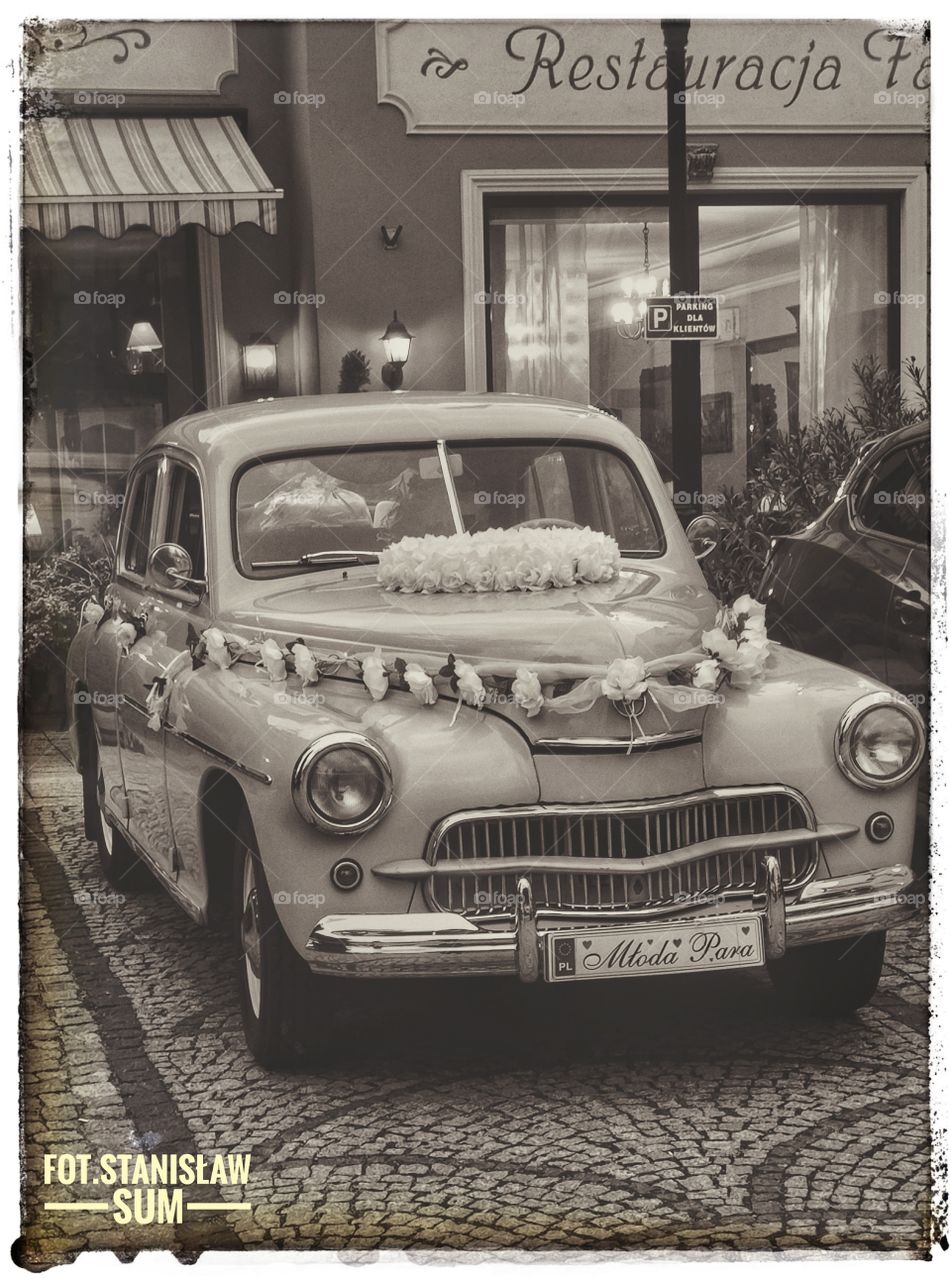 old polish car Warsaw