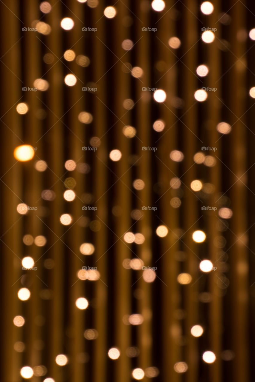 Sparkling golden lights with depth effect