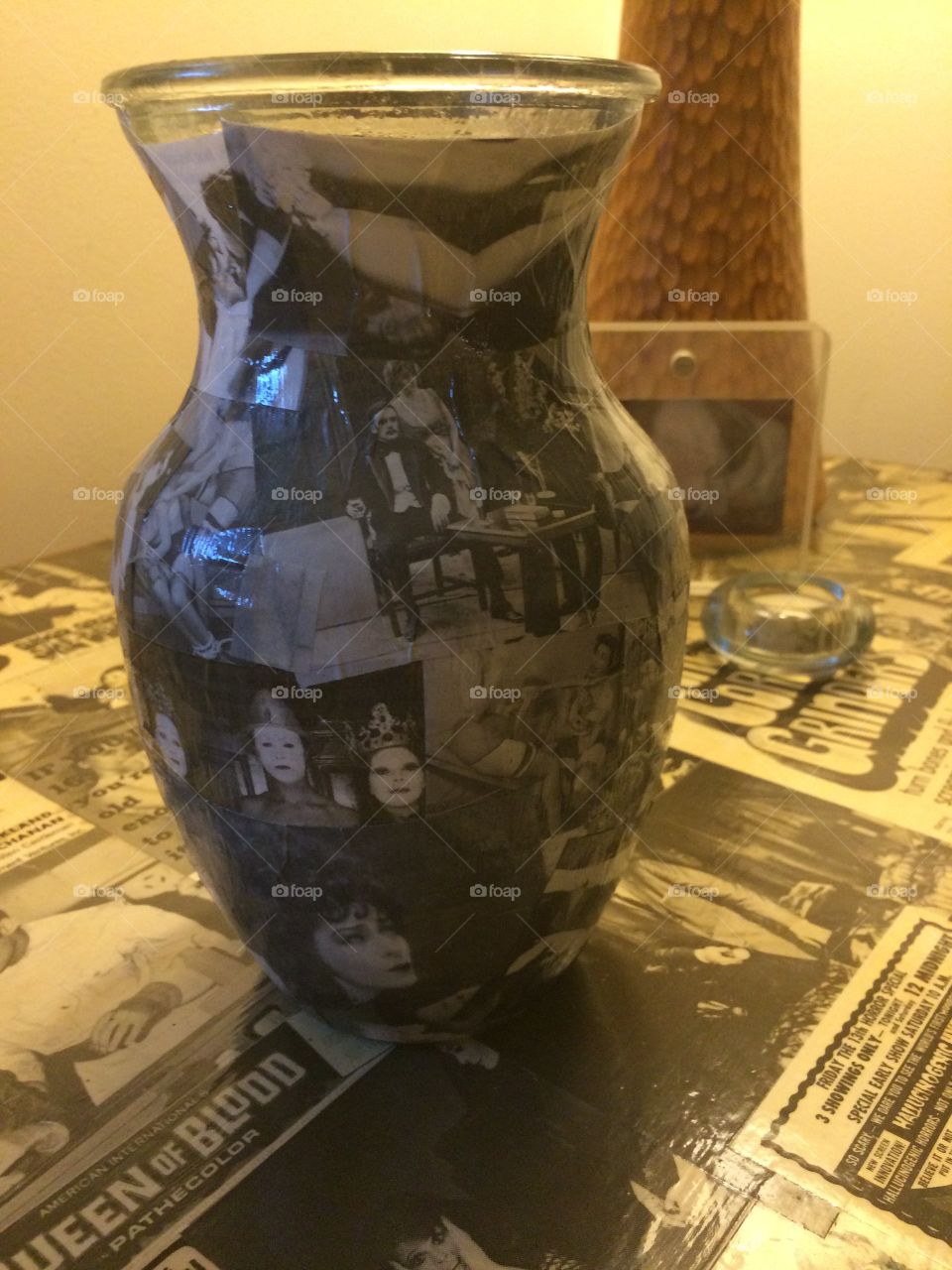 Decoupaged Vase