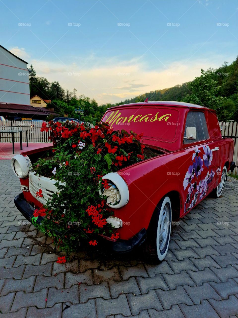 old german car at Moneasa, Romania