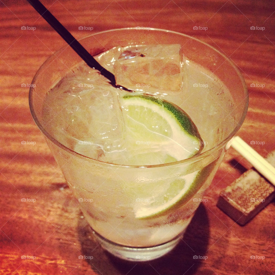 glass ice drink lime by jorgebernal