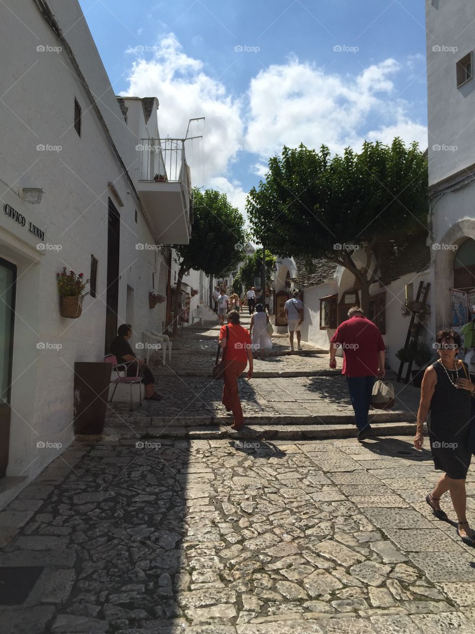 Alberobello, tourists, Puglia, Italy