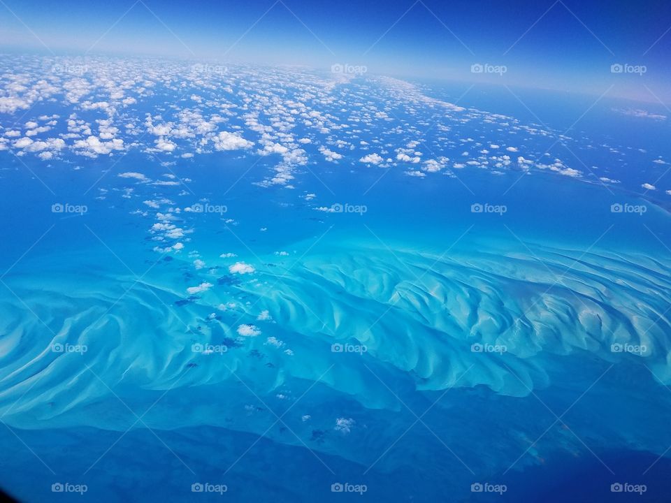 layers of sand and turquoise waters