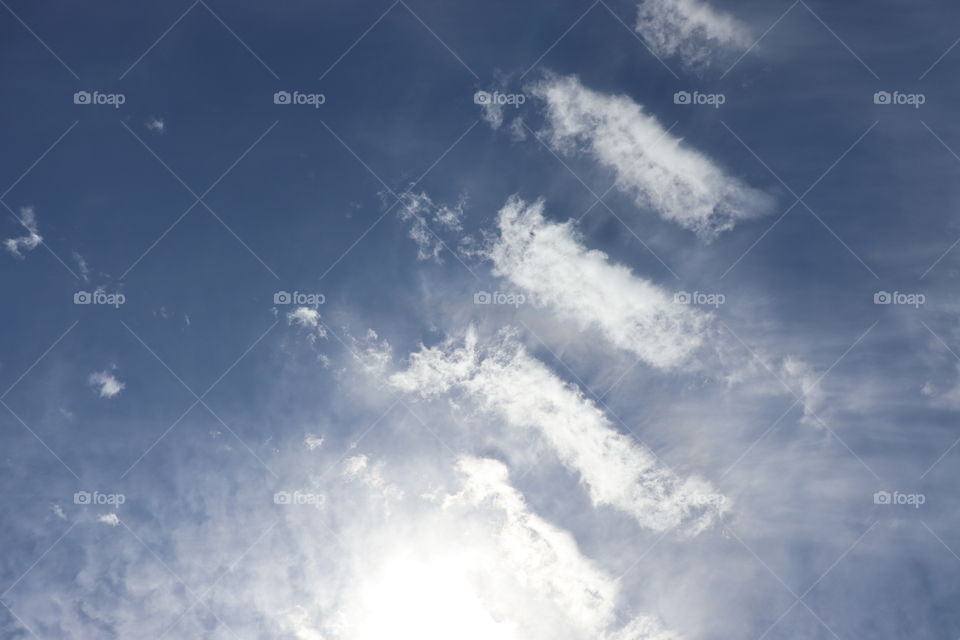 Very bright vibrant clouds in the sky 