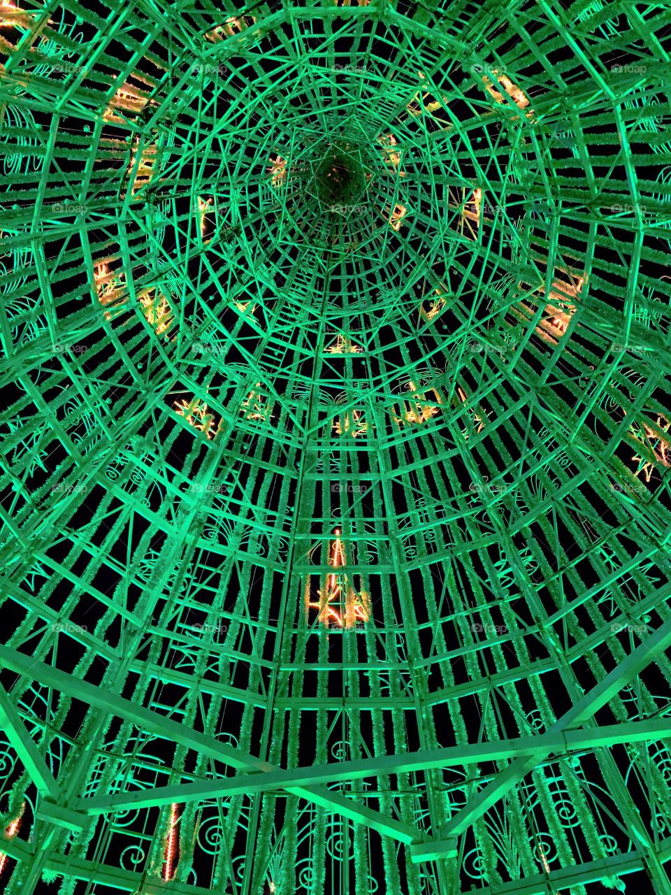 Interior of a cone-shaped architecture