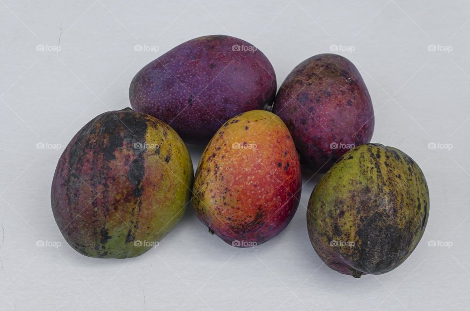 Mangoes On White Background