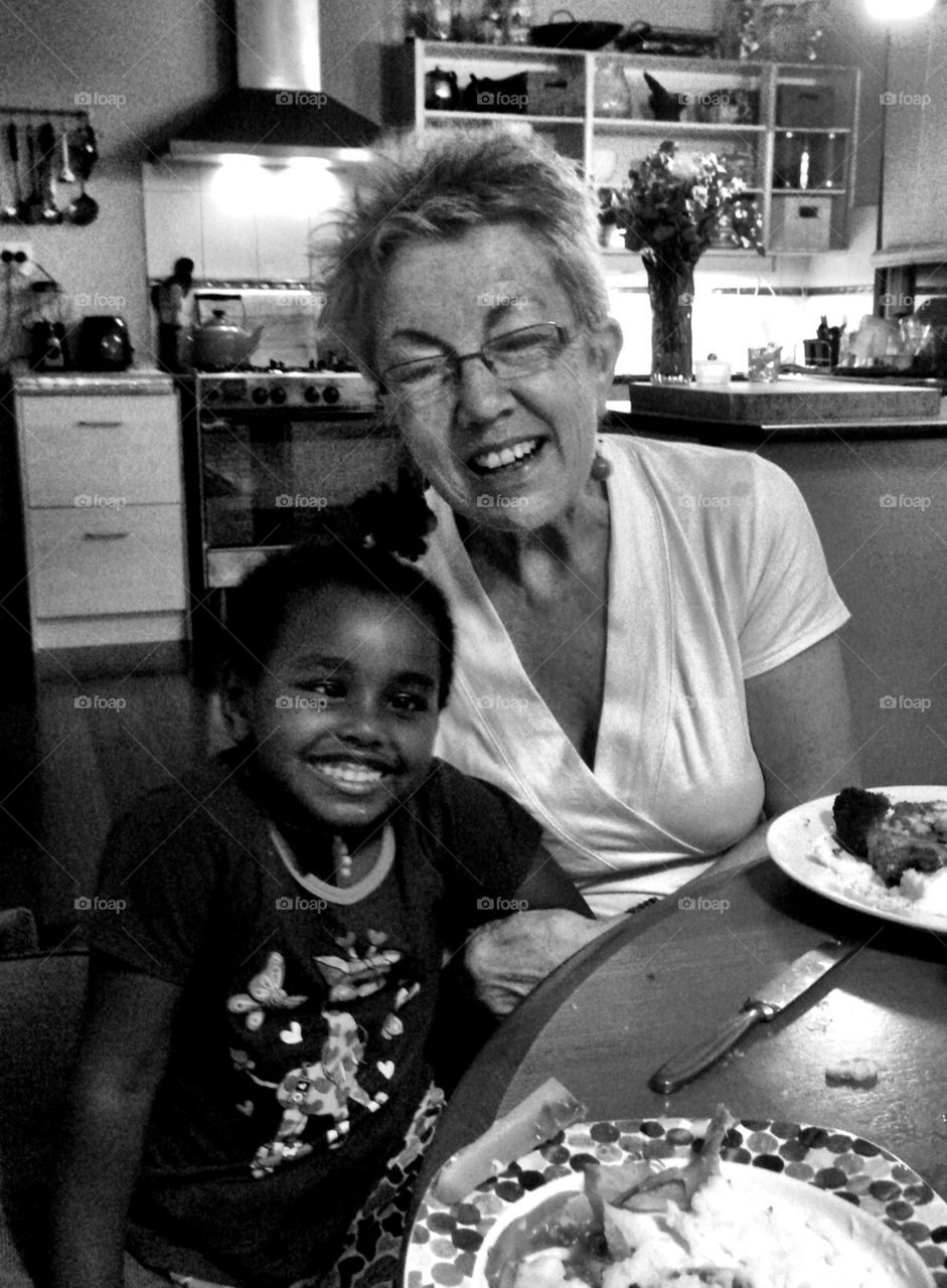 Grandmother and grandchild
