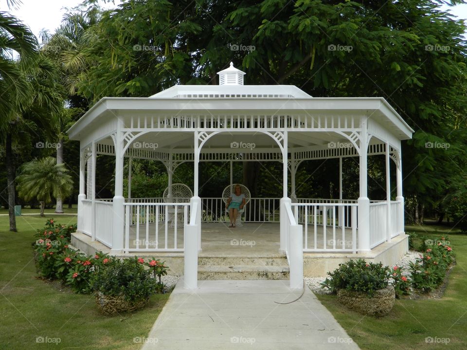 A gazebo in one of the Dominican hotels 