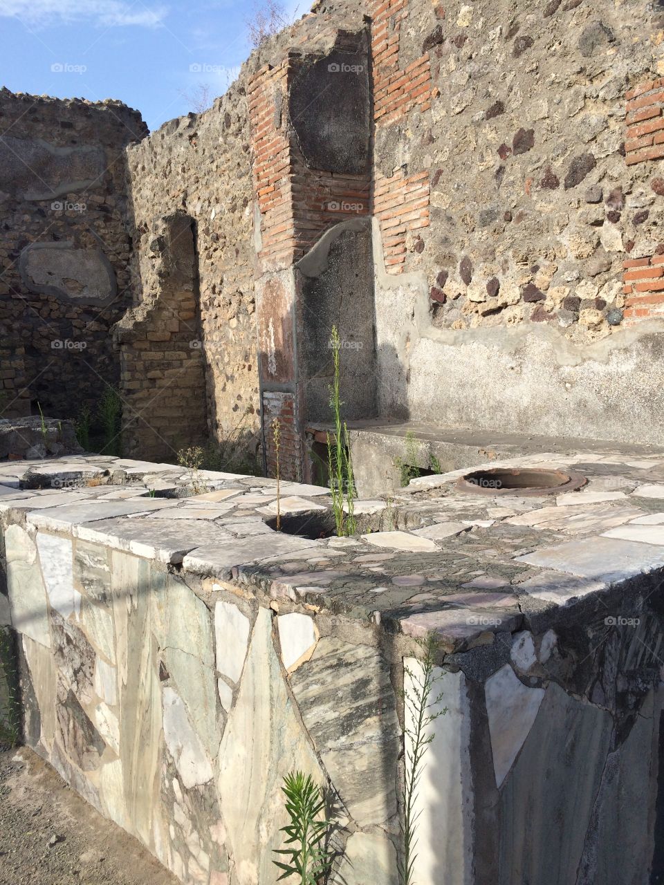 Public toilets, Pompeii, Italy 