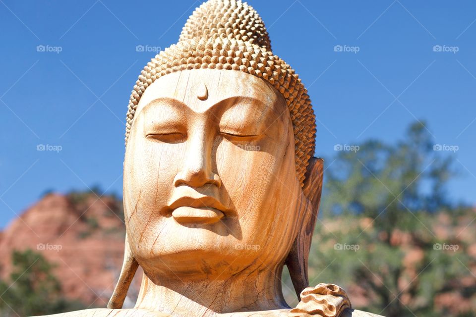 Buddha at Amitabha Stupa and Peace Park in Sedona, Arizona