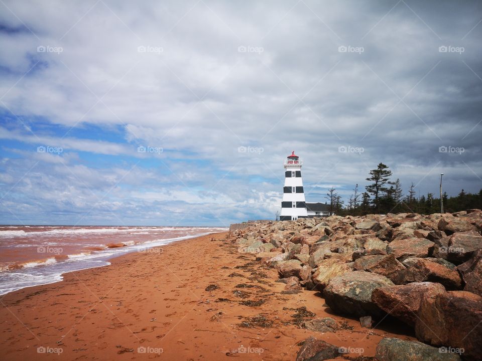 Lighthouse of West Point, Prince-Edward Island, Canada