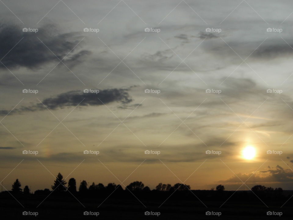 beautiful sky in the evening