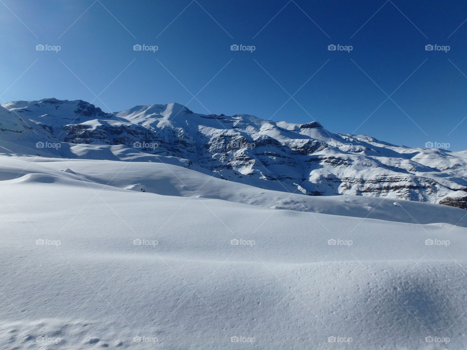 View of snowy landscape