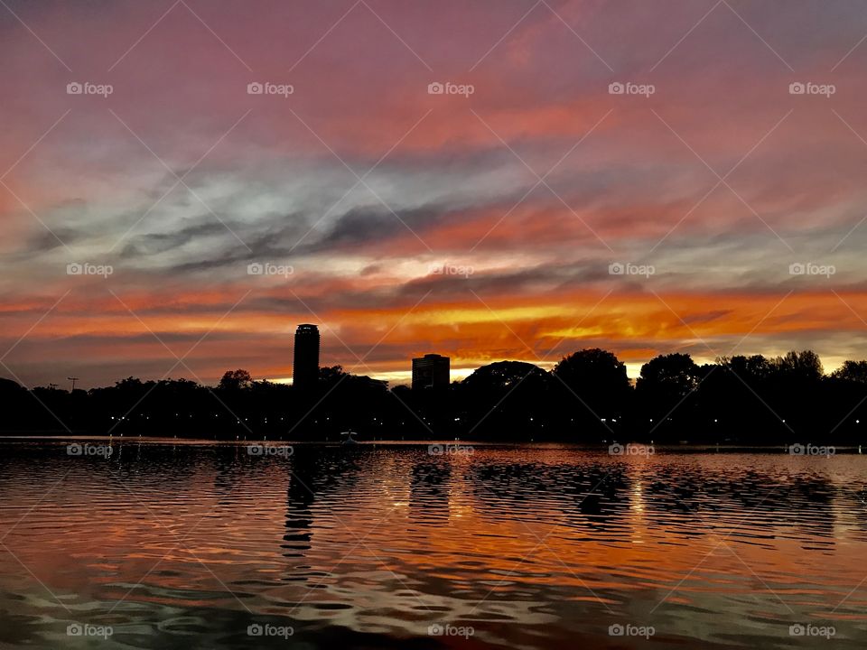Evening Sky line in Bangkok 