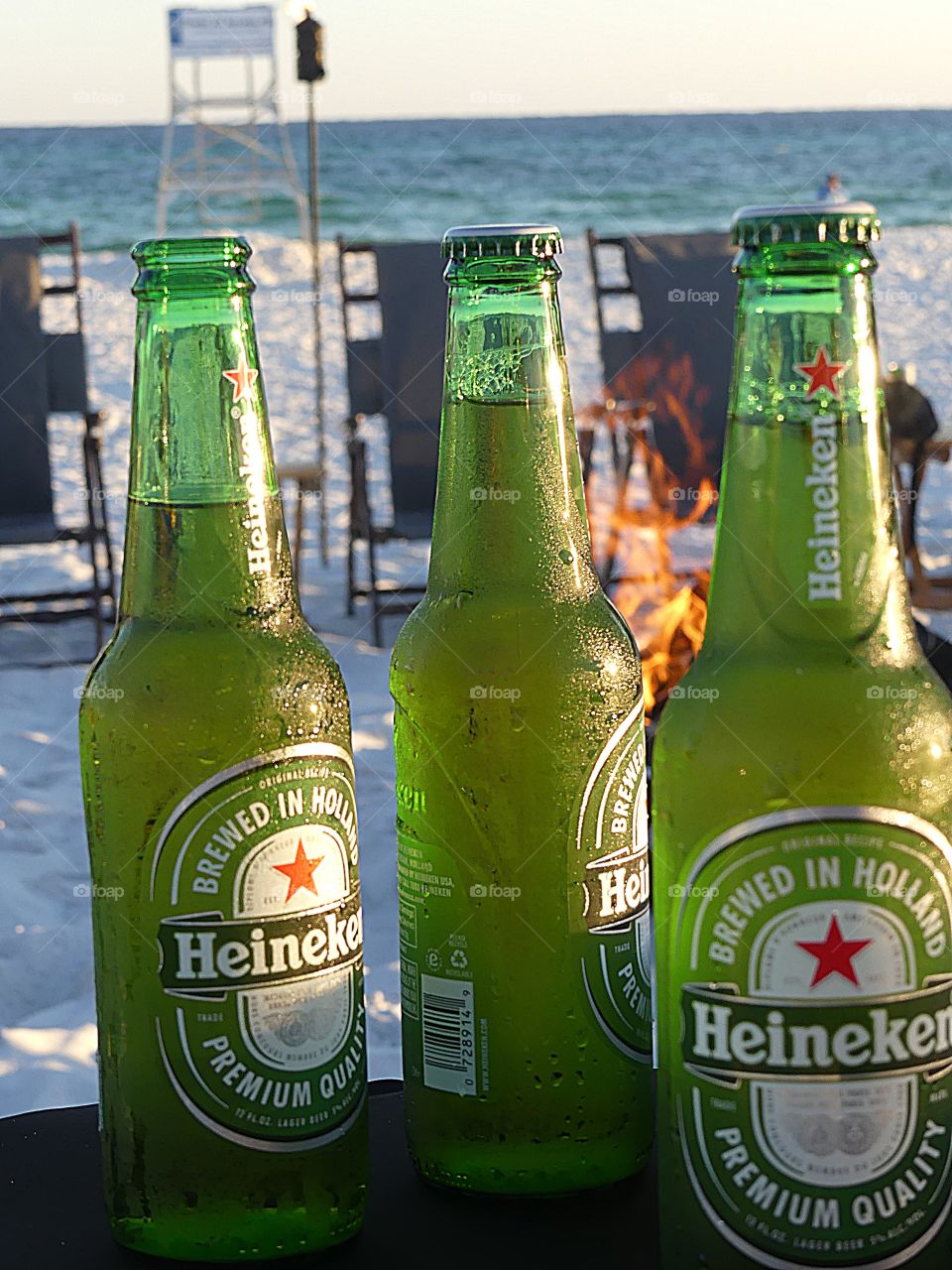 What more can you ask for then to be with friends on a white sandy beach with an open pit fire and drinking chilled Heineken Beer