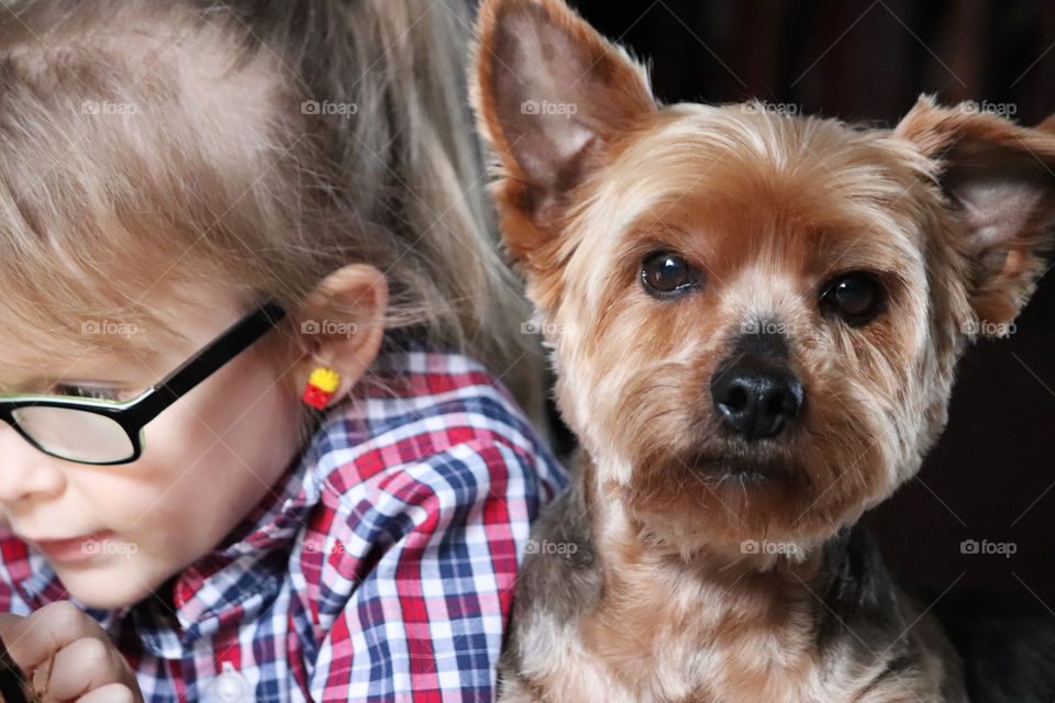 Toddler with her best friend