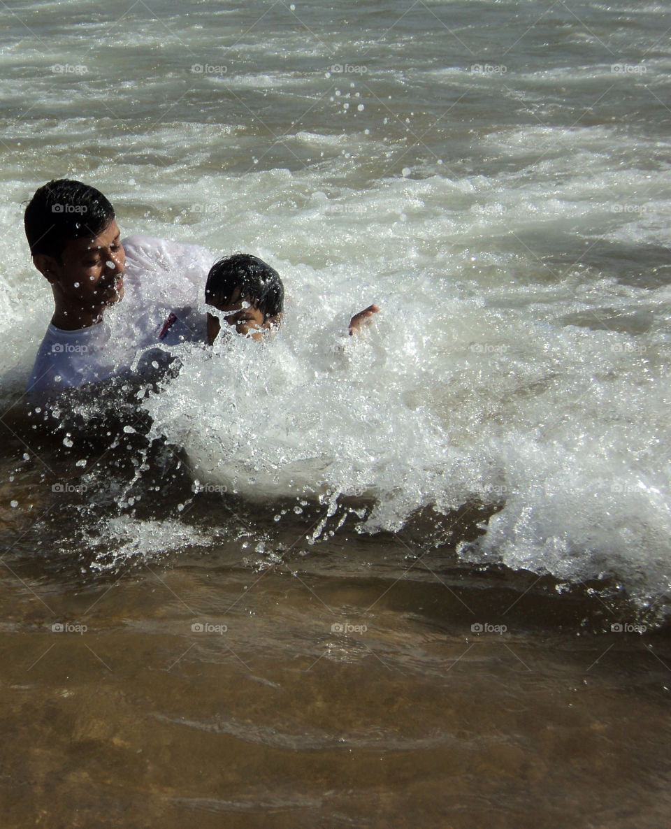 Enjoying the summer in the sea beach