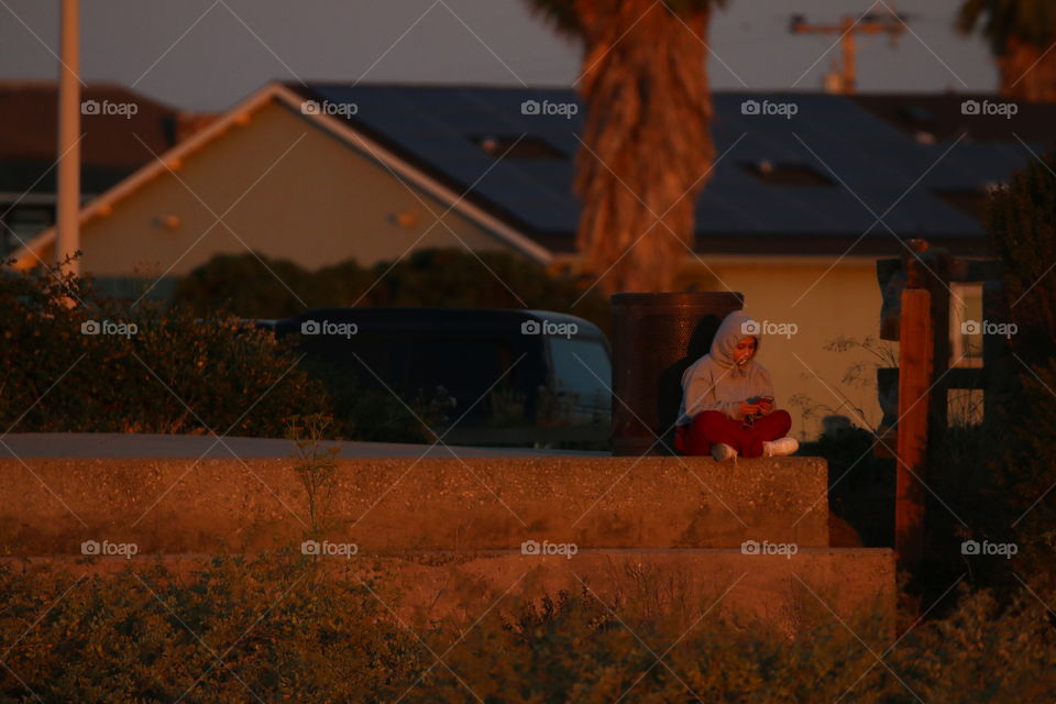 Sitting in the sunset