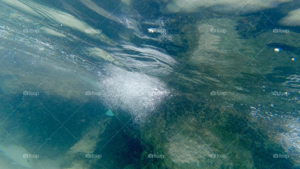 Beautiful colors of Bermuda’s Waters below the surface underwater 