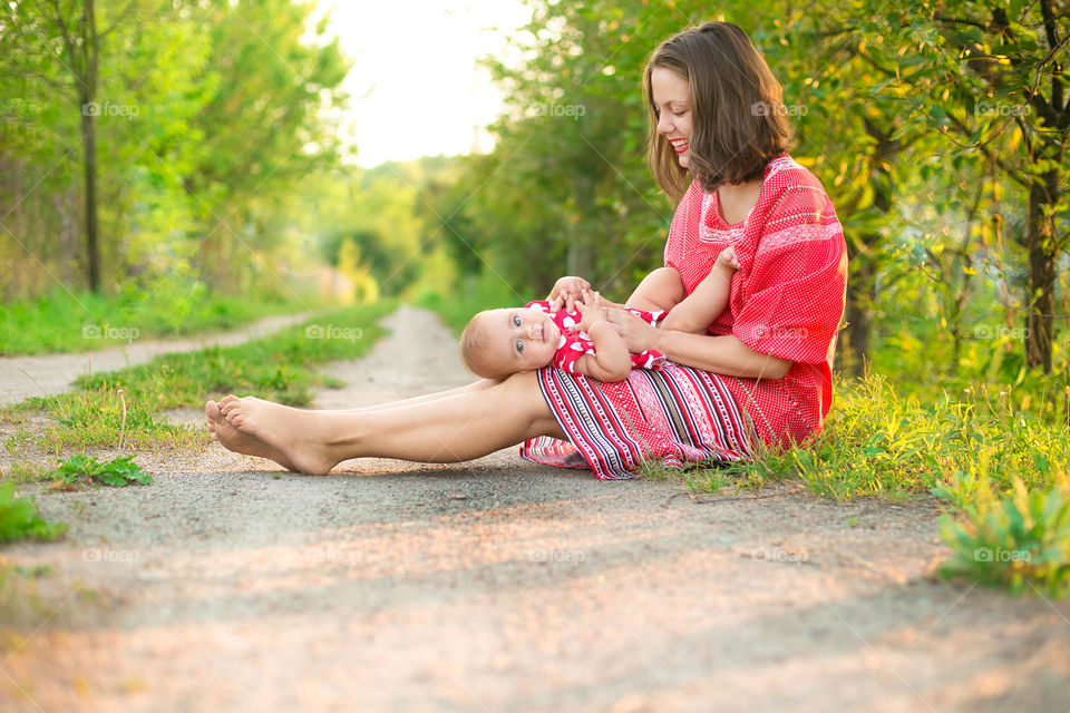 Mom with daughter 