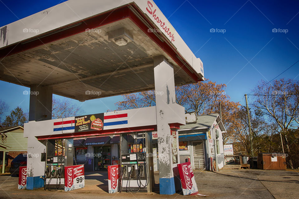 small town gas station
