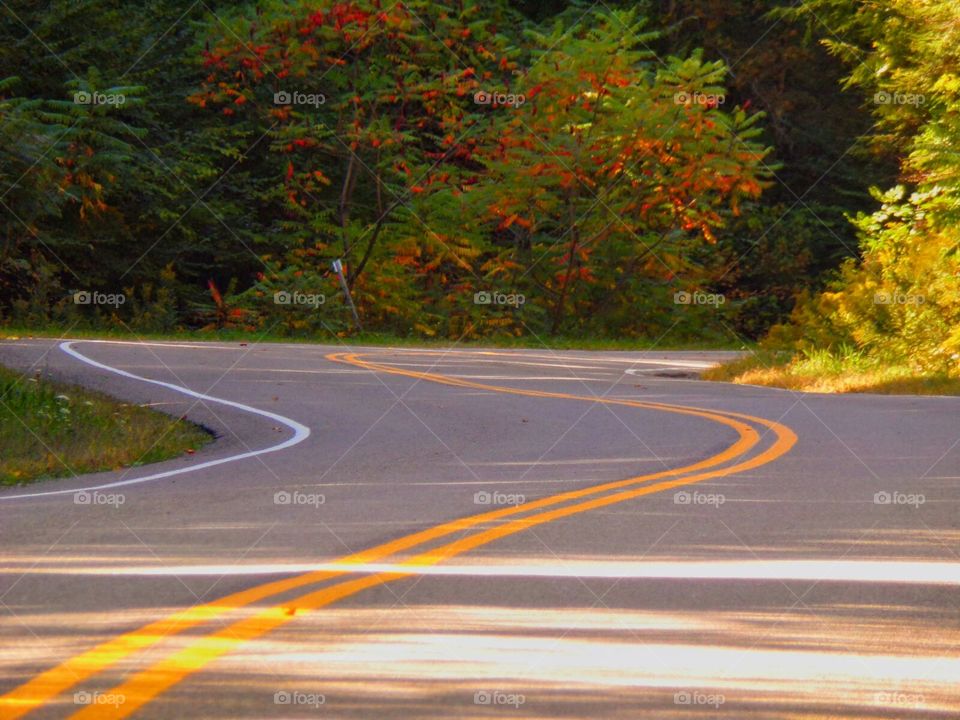 heading up the twisty turns on a warm early fall day.