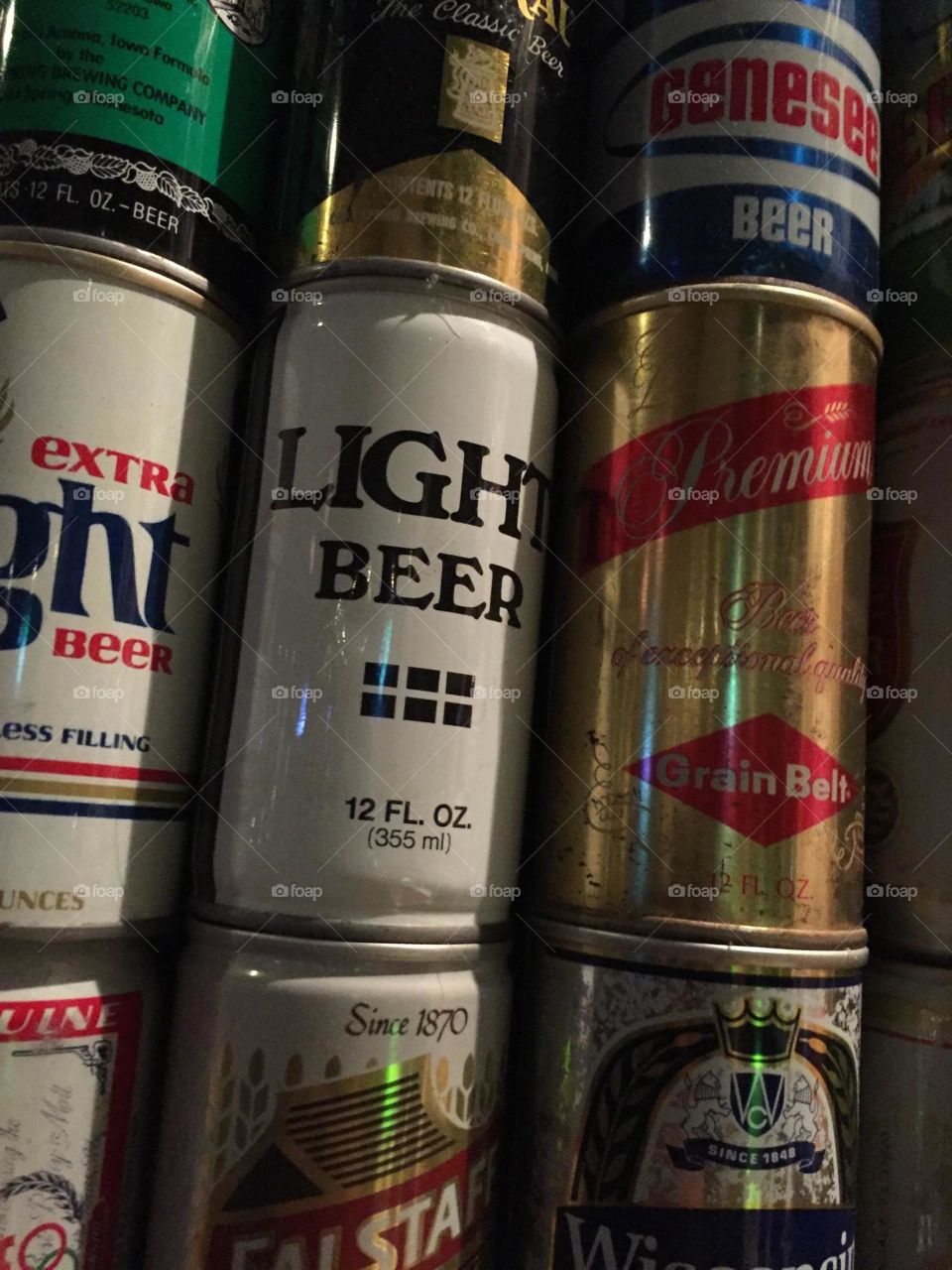 Cans of beer on the wall