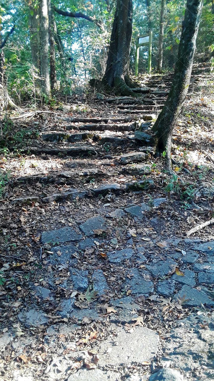 Rock pile trail ghost town of South Port,  AL