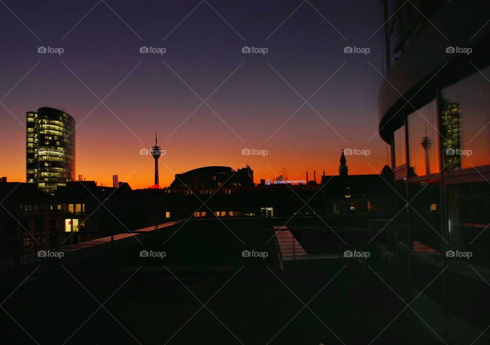 Düsseldorf at night