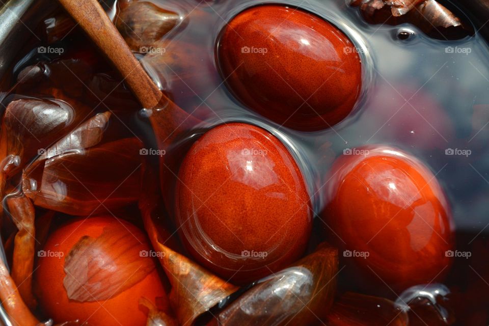 red eggs Easter spring holiday beautiful texture background